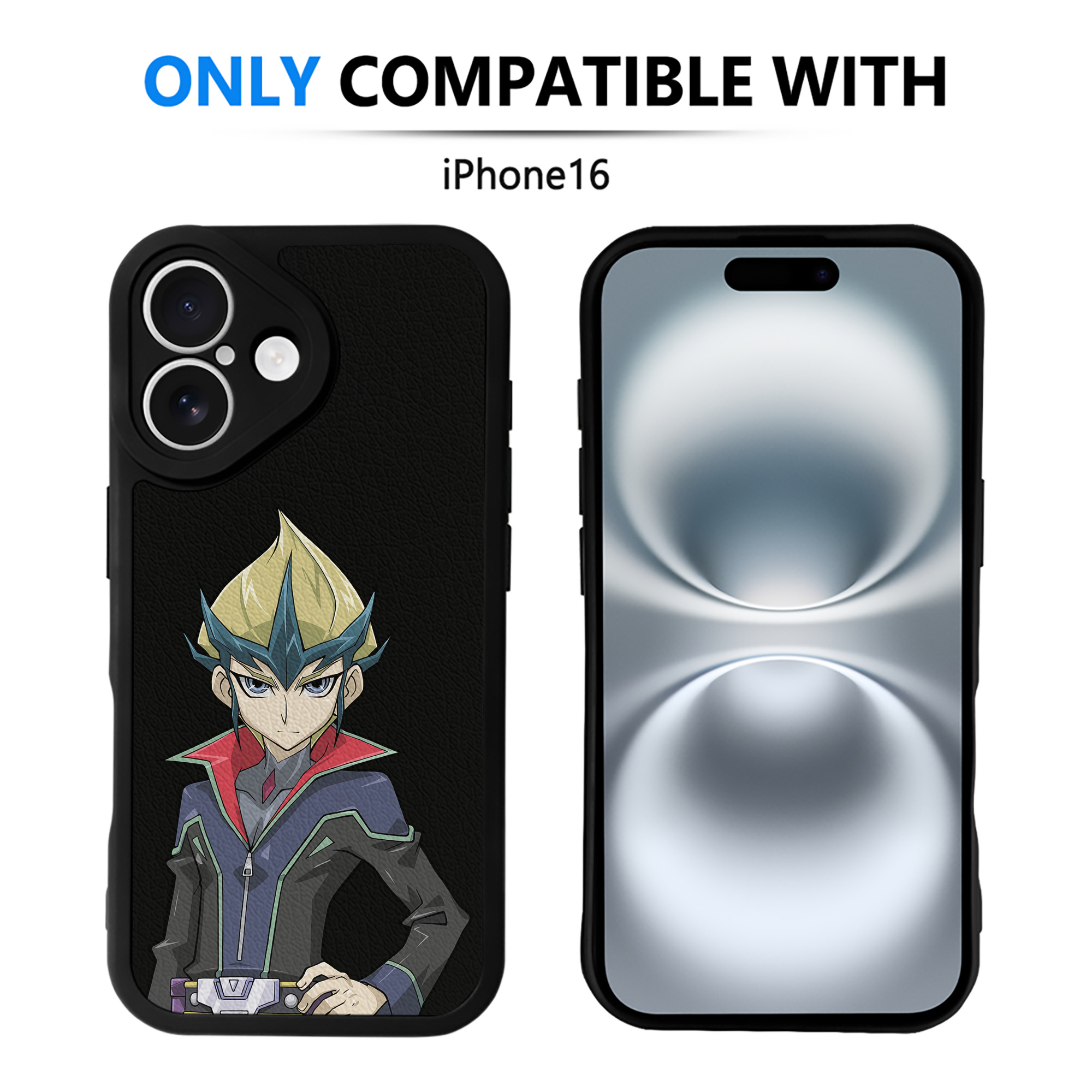 遊☆戯☆王 Yu-Gi-Oh! 【iPhone 16シリーズ対応】シリコンスマホケース（レザー調） 材質：シリコン